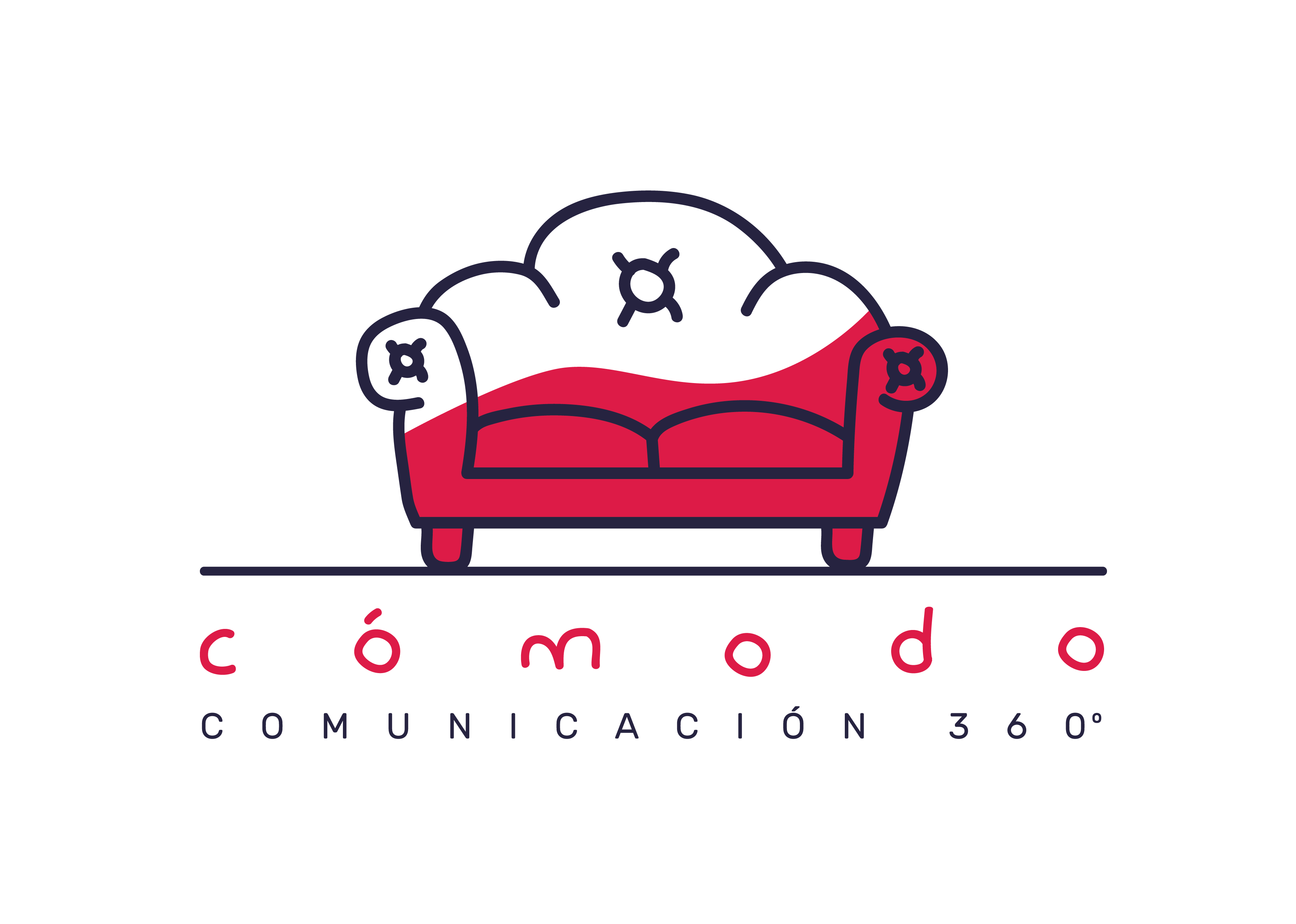 Cómodo en el sofá, logo
